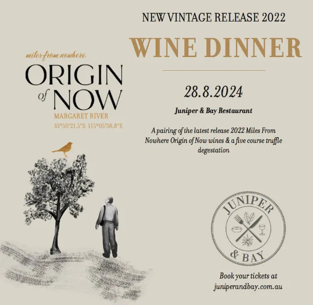 Origin Now - Wine Dinner Menu - 28 August 2024